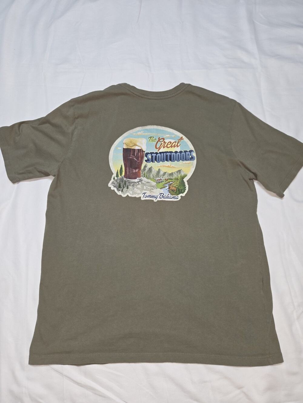 Tommy Bahama Men's Blue Short Sleeve T-Shirt, Size Large, 100% Cotton